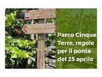 Parco Cinque Terre: regole per il ponte del 25 aprile
